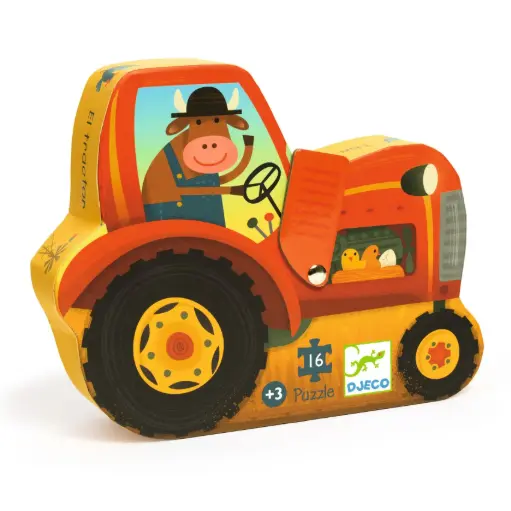 DJECO - Puzzle Tracteur 16 pcs - 3 ans + [DJ07275]