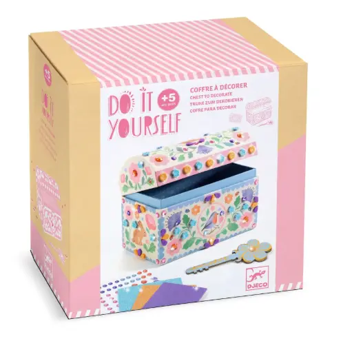 [DJ07929] DJECO - Do It Yourself - Coffre à décorer - Précieux trésors  - 5 ans +