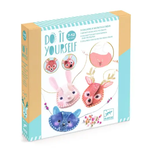[DJ07997] DJECO - Do It Yourself - 3 Colliers à secret "Etincelants" - 7-12 ans