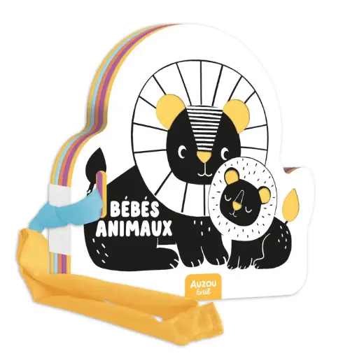 Auzou - Mon premier livre poussette en noir et blanc - Bébés animaux [EV240025-1]