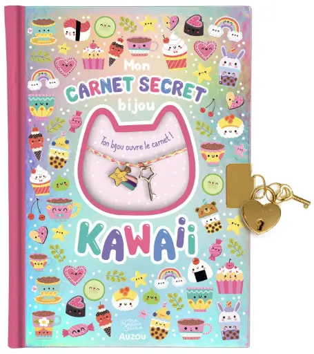 Auzou - Ma papeterie créative - Mon carnet secret bijou Kawaii 