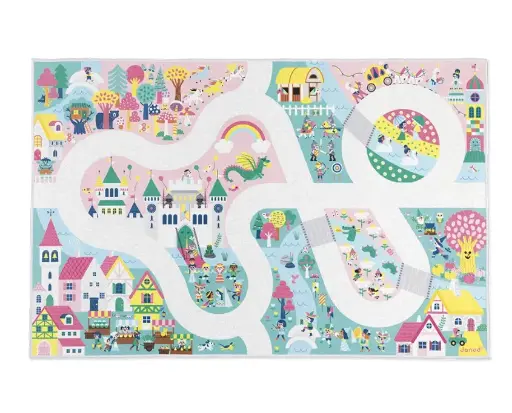 Janod - Tapis avec circuit Royaume Enchanté - Cross Roads