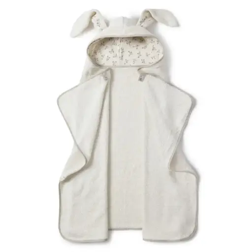 Babyshower - Cape de bain lapin large - Olive Bloom [LBCAOBL]