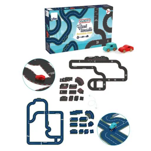 Vilac - Circuit réversible en carton - Vilacity