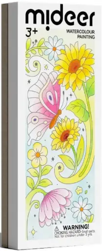 Mideer - Aquarelle - Fleur et papillon 