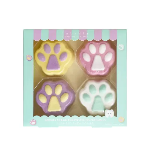 Inuwet - Coffret  4 bombes de bain - Fizzy Kitty