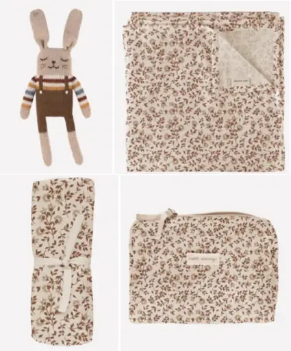 Main Sauvage - Pack Naissance (Doudou, trousse de toilette, grand tetra et petit tetra)