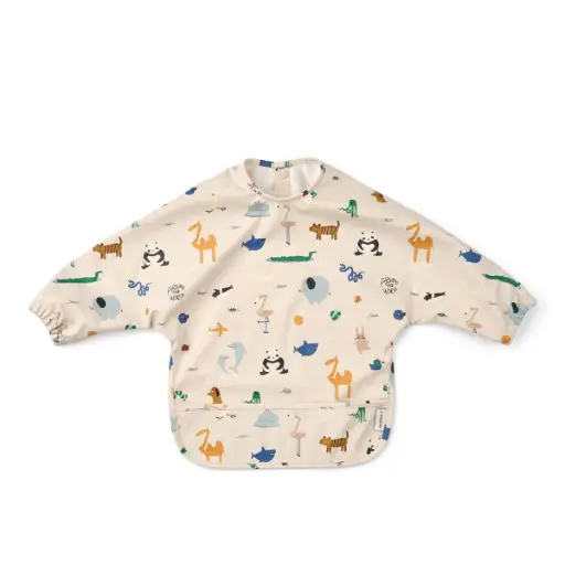 LIEWOOD - Bavoir Merle avec poche avant - Around the world 