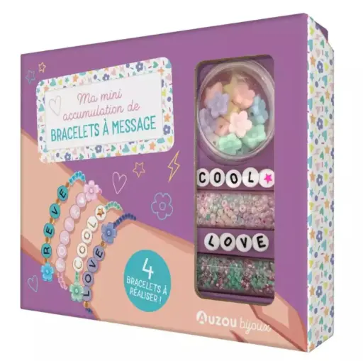 Auzou Bijoux - Mon Superbe Bijou - Ma mini-accumulation de bracelets à message - 6 ans + [LC230034-3]