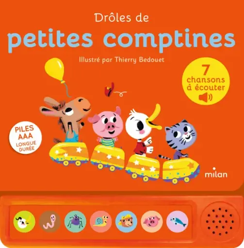 Éditions Milan - Livre sonore - Drôles de petites comptines 