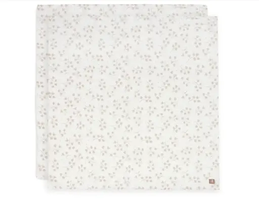 JOLLEIN - Lange Gaze de Coton Small 115x115cm - Leafy Dreams - 2 Unités