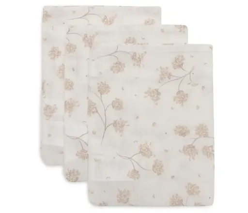 Jollein - Gant de Toilette Gaze de Coton - Flower Fairies - 3 Unités
