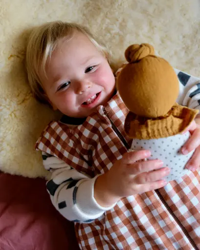 Tante Reine - Gigoteuse à pied hiver - Vichy - 1/2 ans