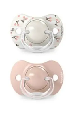 Suavinex - Lot de 2 tututes physiologiques tétine SX Pro 0-6 mois - Birdies rose [309055]