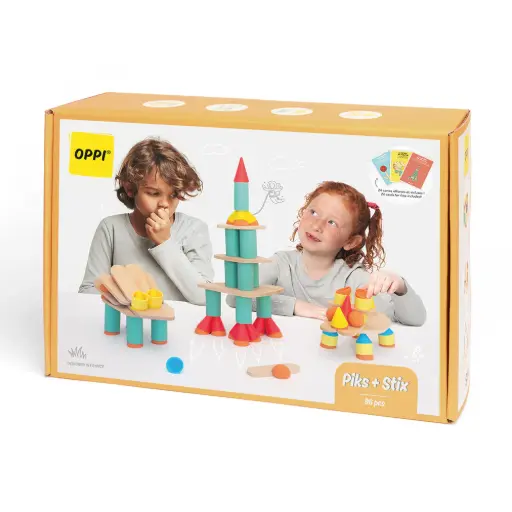 OPPI - Jeu de construction Stix + Pickx - 96 pièces 
