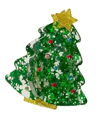 Rockahula - barrette sapin de Noël scintillante  [X574]