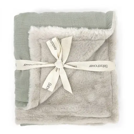 [FBXLDNE] Babyshower - Couverture Polaire Large - Dune Powder
