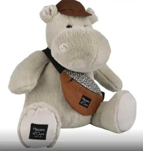 Histoire d'ours - Peluche Hippopotame Hello Brook 38 cm [HO3380]