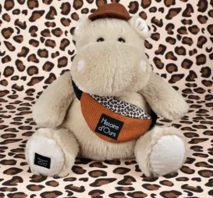 [HO3379] Histoire d'ours- Peluche Hippopotame HELLO BROOK 20 cm