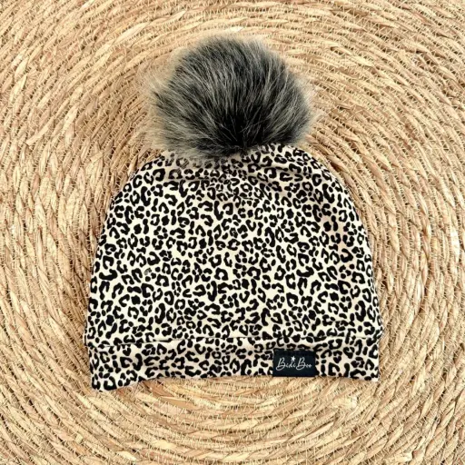 BidiBoo - Bonnet Pompon - Léopard
