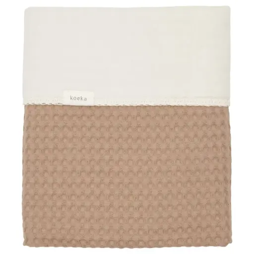 Koeka - Couverture pour lit bébé cotton polaire- 100x150 cm - Amsterdam - Caffe