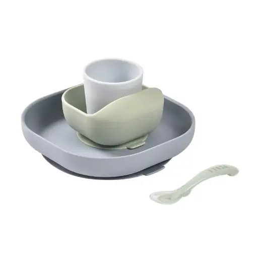 Béaba - Coffret repas en silicone - Galet [913608]