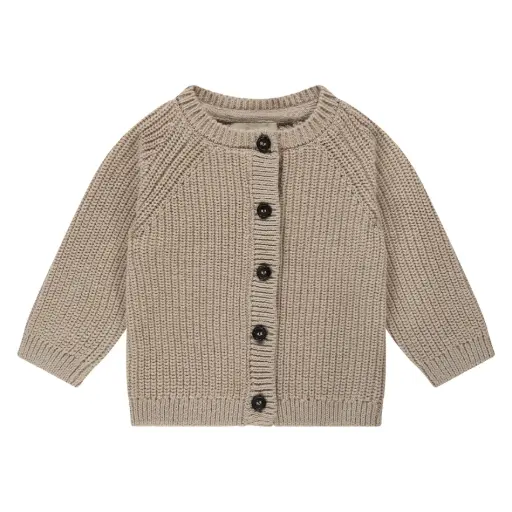 A Tiny Story - Gilet à Boutons Ligné - Nougat 