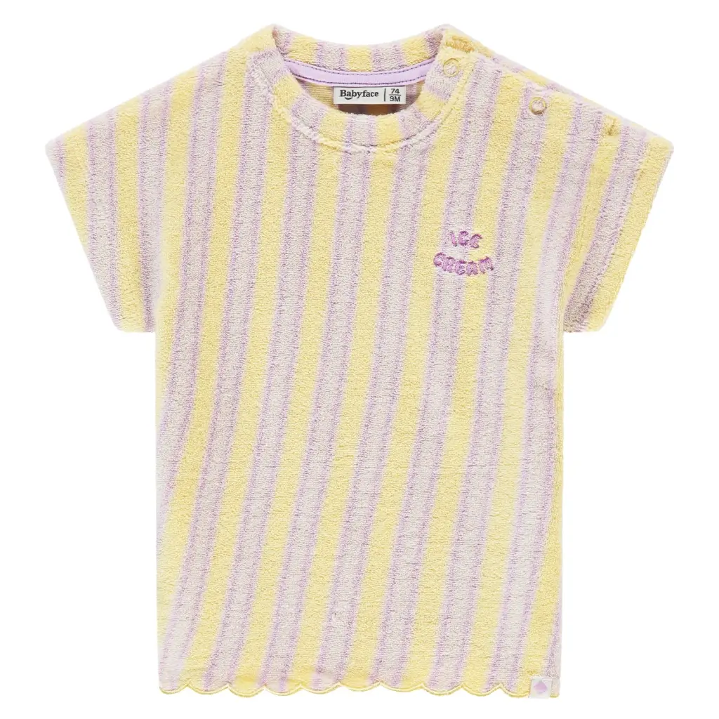 Babyface - T-Shirt Courtes Manches Fille Ligné - Buttercup