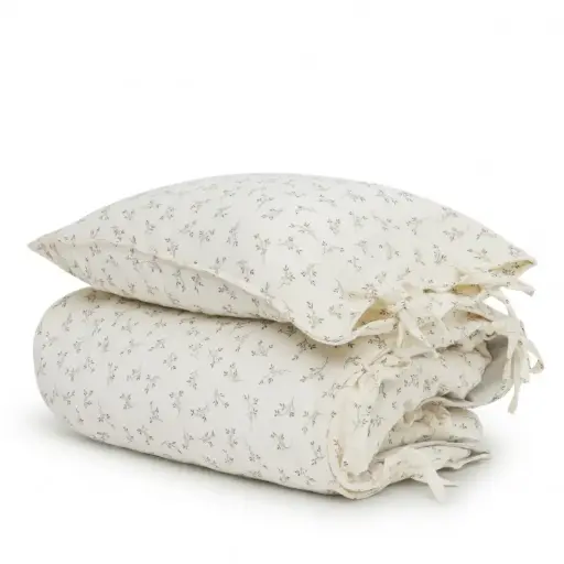 Babyshower - Ensemble couette lit bébé 138x100cm - Olive Bloom [FUNEOBL]