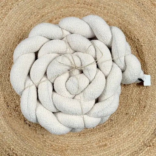 BidiBoo - Tresse de lit Bouclé écru