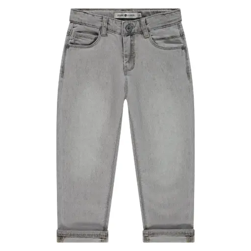 Stains & Stories - Pantalon garçon wide fit - Light grey denim