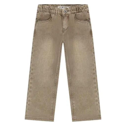 Stains & Stories - Pantalon garçon wide fit - Sand