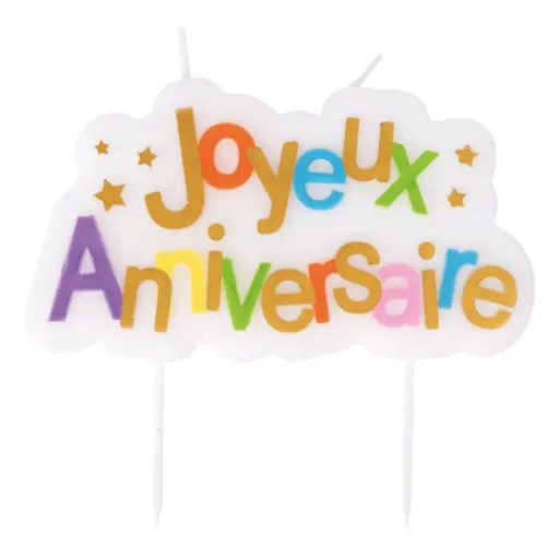 P'tit Clown - Bougie "Joyeux anniversaire" [23964]