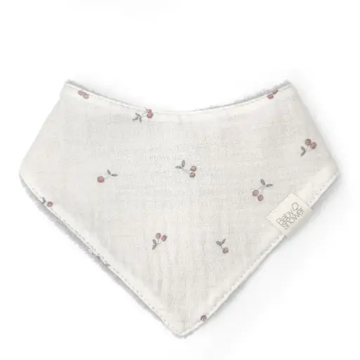 Babyshower - Bavoir bandana Bamboo - Cherries [BBBBCHY]