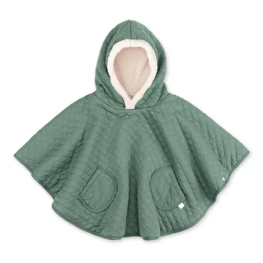 Bemini - Poncho de Voyage 9-36m - Paddy quilted+ Teddy - Green [383QUILT78HU]
