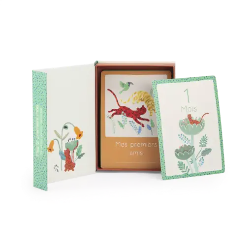 Moulin Roty - Cartes mes 12 premiers mois - La forêt Mawa