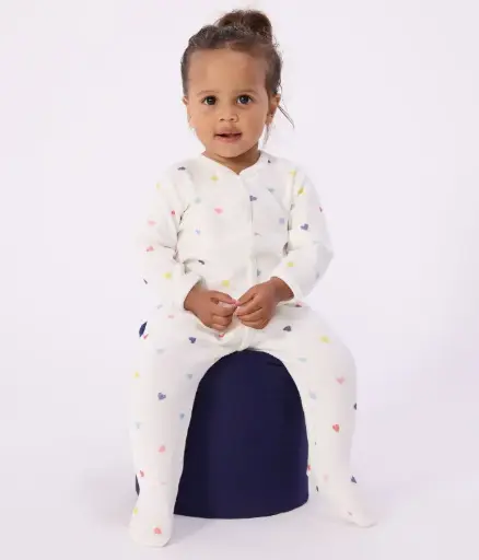 Petit bateau - Pyjama en velours - Coeurs