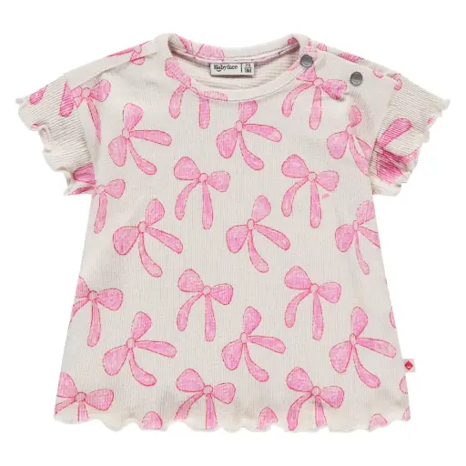 Babyface - T-shirt fille manches courtes - Petits noeuds