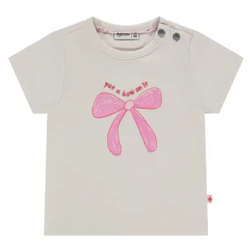 Babyface - T-shirt fille manches courtes - Noeud rose