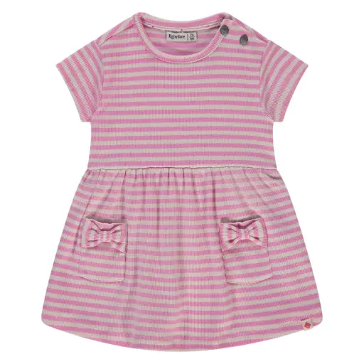 Babyface - Fille - Robe à courtes manches - Ligné rose