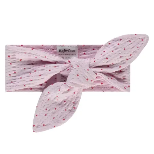 Babyface - Bandeau fille - Petit pois rose [COLL.PE26]