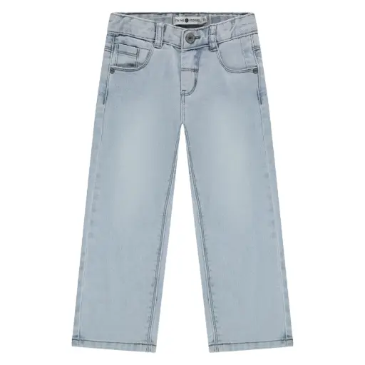 Stains & Stories - Pantalon garçon coupe large - Light blue denim 