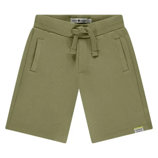 Stains & Stories - Short garçon coupe large - Grass