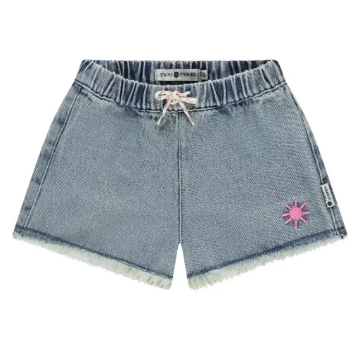 Stains & Stories - Short fille en jeans - Light Blue Denim