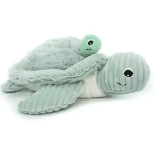 Les Déglingos - Peluche tortue Sauvenou maman et son bébé menthe - Les Ptipotos [73503]