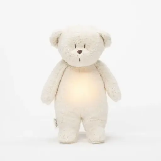 Moonie - Peluche veilleuse musicale - Ourson en coton BIO - Polar