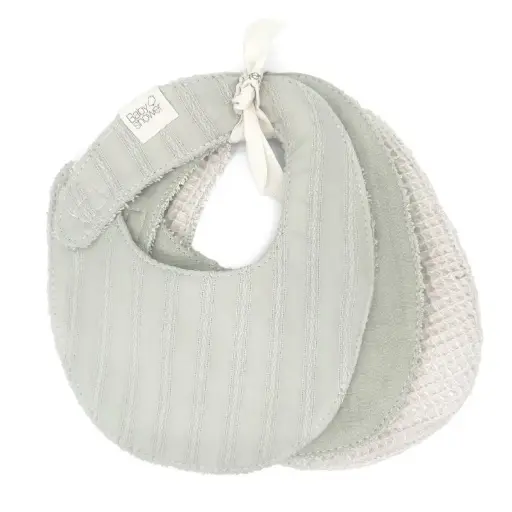 Babyshower - Lot de 3 bavoirs - Lullaby Mint [P3BILLM]