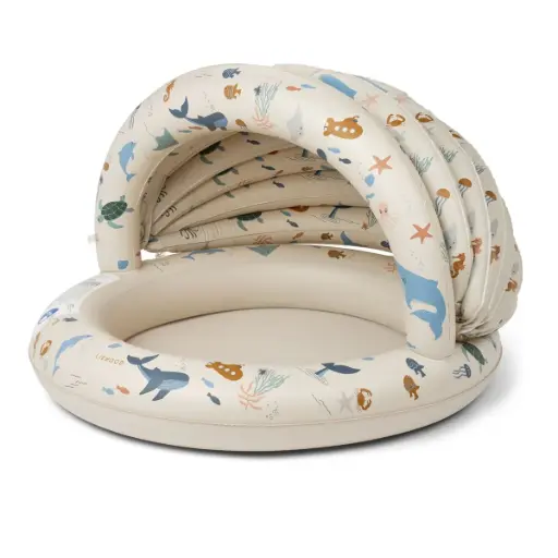Liewood - Piscine avec canopy Hadleia - Sea creature / Sandy