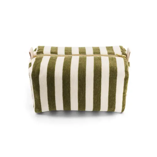 Rose In April - Trousse de toilette Vic - Eponge rayée kaki [ART000001213]