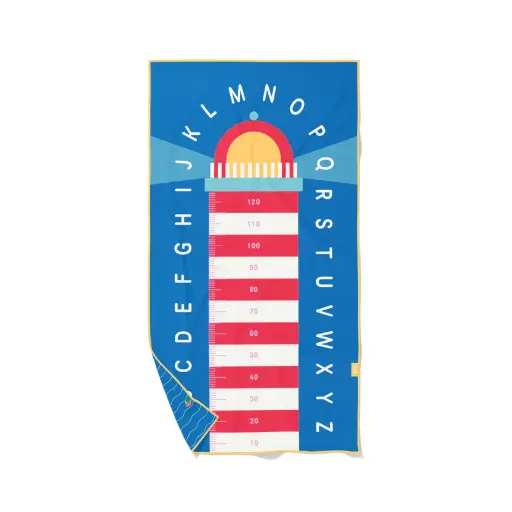 Quut - Serviette de plage PlayTowel - 70x140cm - Phare Bleu [175452]